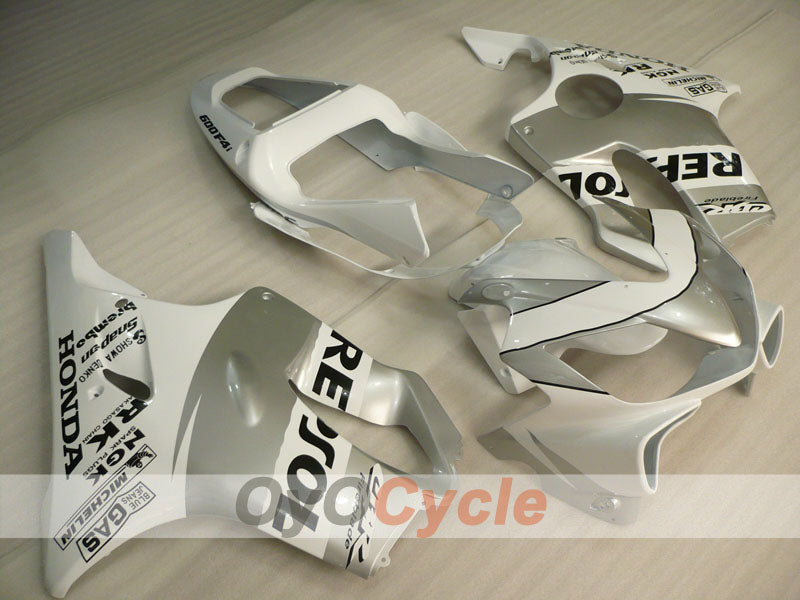 Injection Fairing kit for 01-03 CBR600F4i - White, Silver - Repsol #OYO87900185