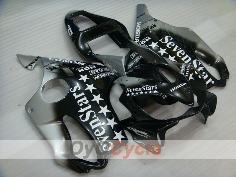 Injection Fairing kit for 01-03 CBR600F4i - Black, Silver - SevenStars #OYO87900193 Secondary image