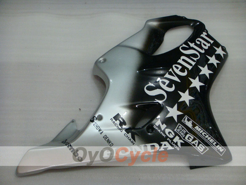 Injection Fairing kit for 01-03 CBR600F4i - Black, Silver - SevenStars #OYO87900193