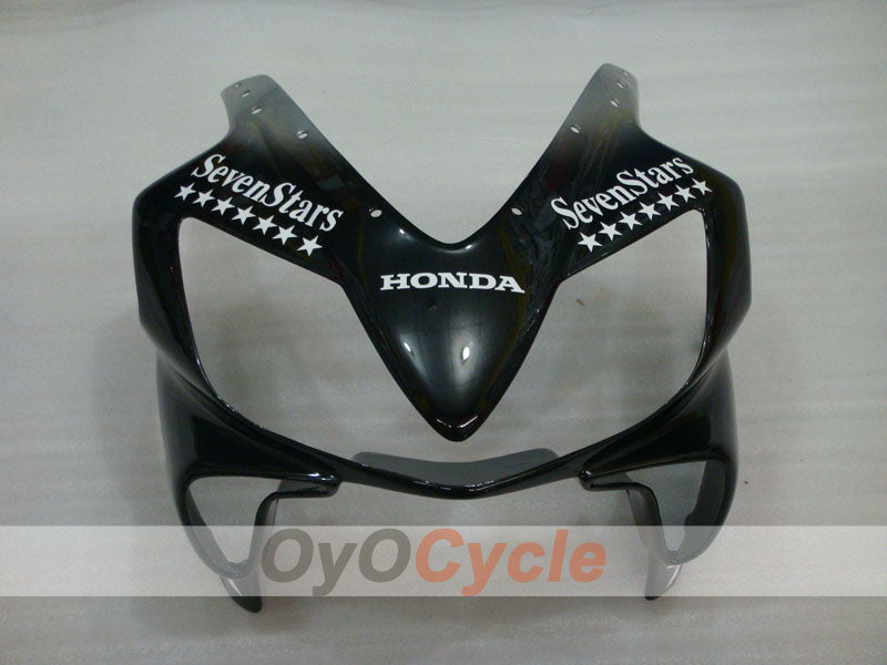 Injection Fairing kit for 01-03 CBR600F4i - Black, Silver - SevenStars #OYO87900193