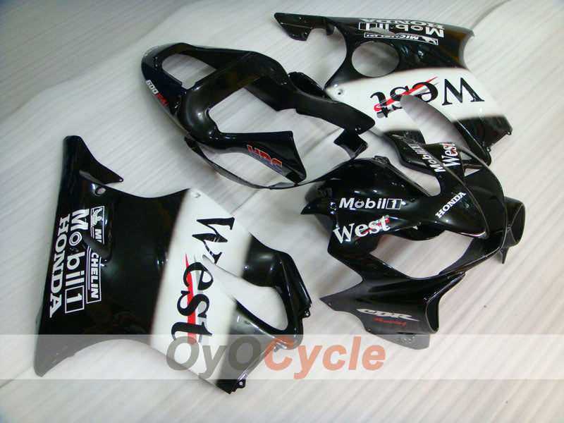Injection Fairing kit for 01-03 CBR600F4i - White, Black - MICHELIN, West #OYO87900194 Main image