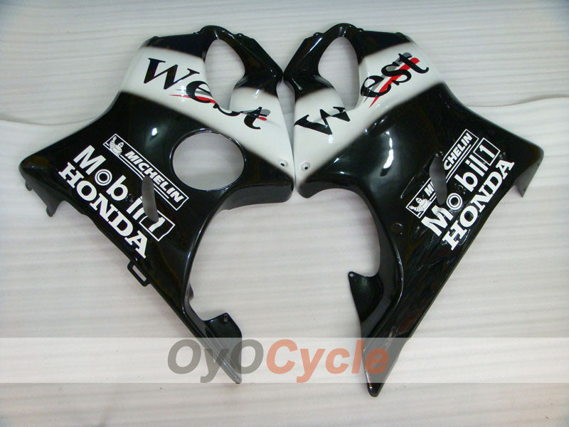 Injection Fairing kit for 01-03 CBR600F4i - White, Black - MICHELIN, West #OYO87900194