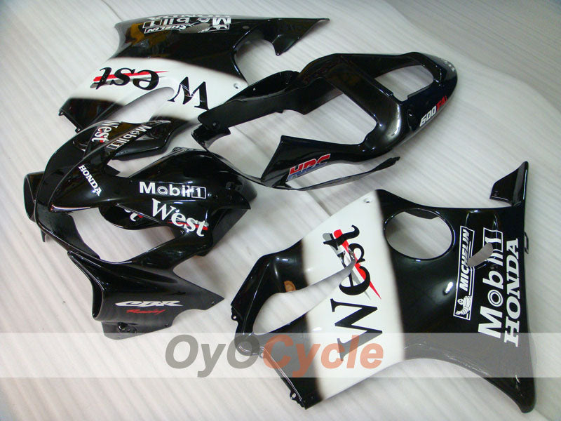 Injection Fairing kit for 01-03 CBR600F4i - White, Black - MICHELIN, West #OYO87900194