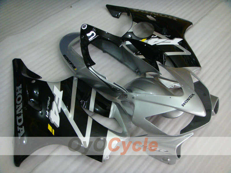 Injection Fairing kit for 04-07 CBR600F4i - Black, Silver - Factory Style #OYO87900214 Main image