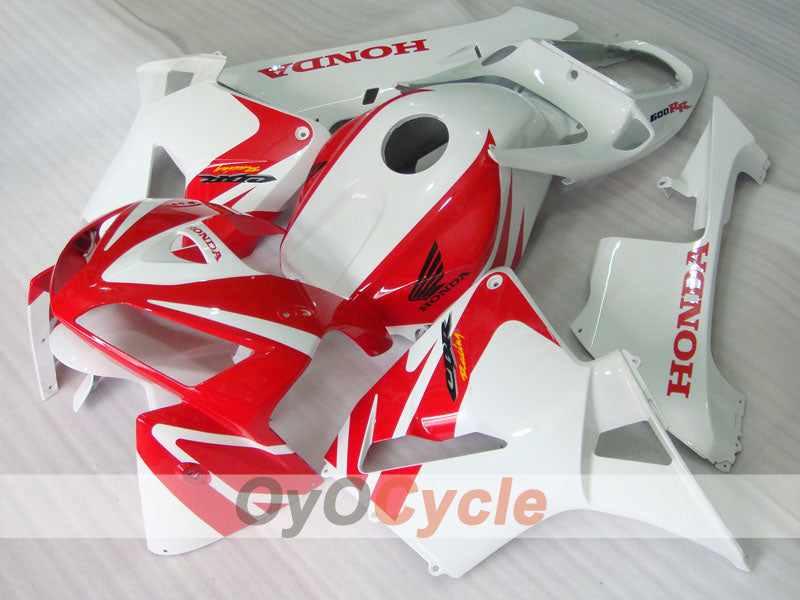 Injection Fairing kit for 05-06 CBR600RR - Red, White - Factory Style #OYO87900310 Secondary image