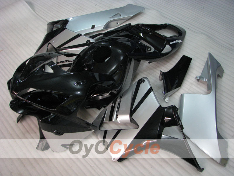 Injection Fairing kit for 05-06 CBR600RR - Black, Silver - Factory Style #OYO87900311 Main image