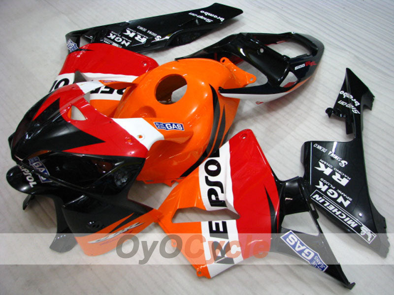 Injection Fairing kit for 05-06 CBR600RR - Orange, Black - Repsol #OYO87900339 Secondary image