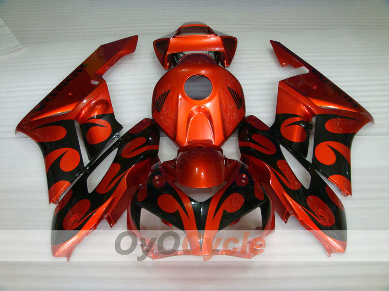 Injection Fairing kit for 04-05 CBR1000RR - Orange, Black - Flame #OYO87900490 Secondary image