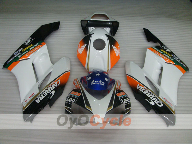 Injection Fairing kit for 04-05 CBR1000RR - White, Black - CARRERA, Lee #OYO87900505