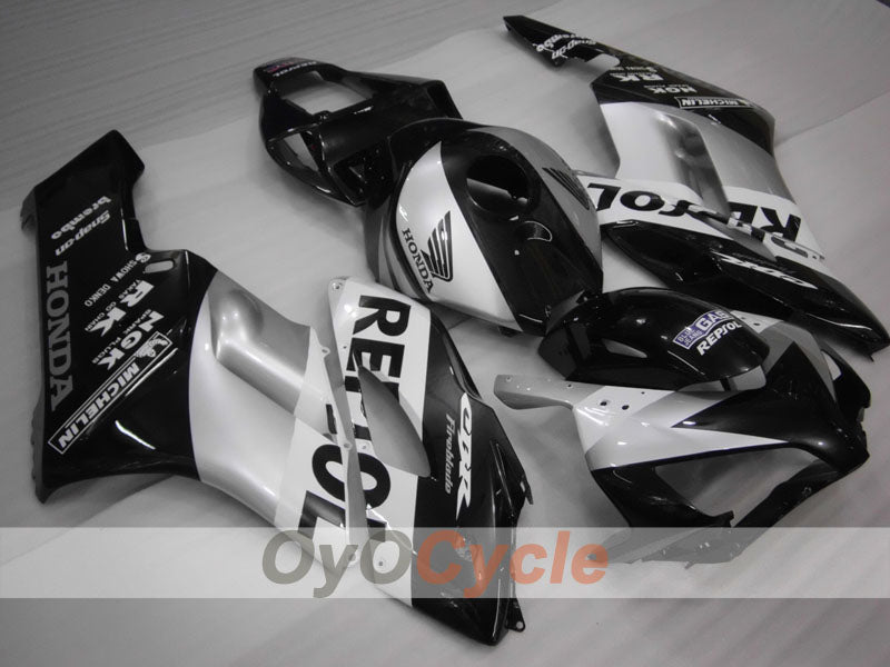 Injection Fairing kit for 04-05 CBR1000RR - Black, Silver - Repsol #OYO87900532 Main image