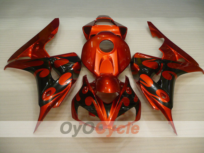 Injection Fairing kit for 06-07 CBR1000RR - Orange, Black - Flame #OYO87900584 Secondary image