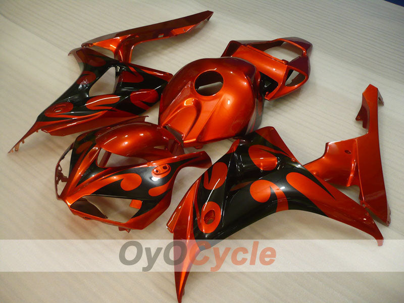 Injection Fairing kit for 06-07 CBR1000RR - Orange, Black - Flame #OYO87900584