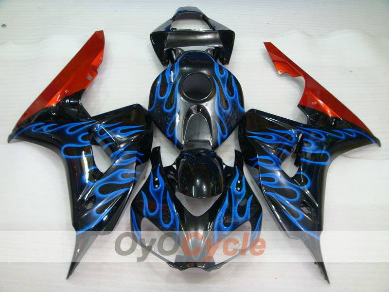 Injection Fairing kit for 06-07 CBR1000RR - Blue, Black - Flame #OYO87900602