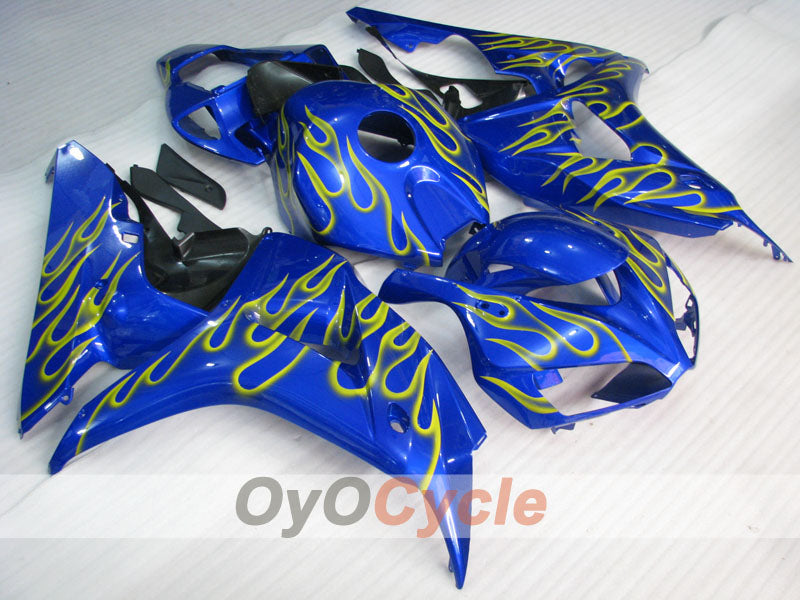 Injection Fairing kit for 06-07 CBR1000RR - Yellow, Blue - Flame #OYO87900603 Main image