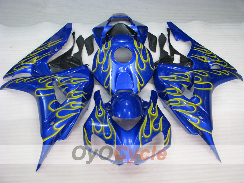 Injection Fairing kit for 06-07 CBR1000RR - Yellow, Blue - Flame #OYO87900603