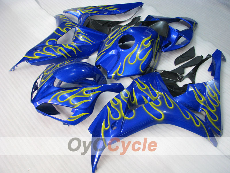 Injection Fairing kit for 06-07 CBR1000RR - Yellow, Blue - Flame #OYO87900603