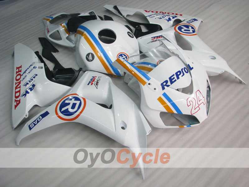 Injection Fairing kit for 06-07 CBR1000RR - White, Black - RK #OYO87900636