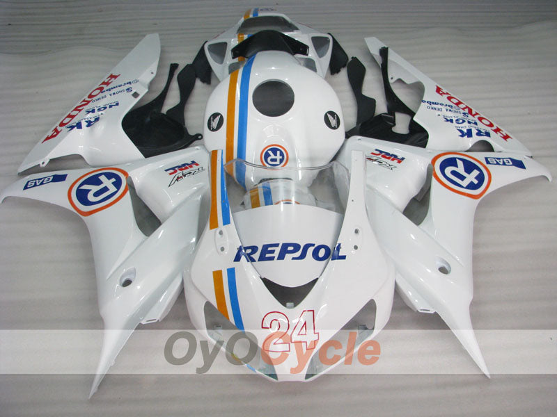Injection Fairing kit for 06-07 CBR1000RR - White, Black - RK #OYO87900636