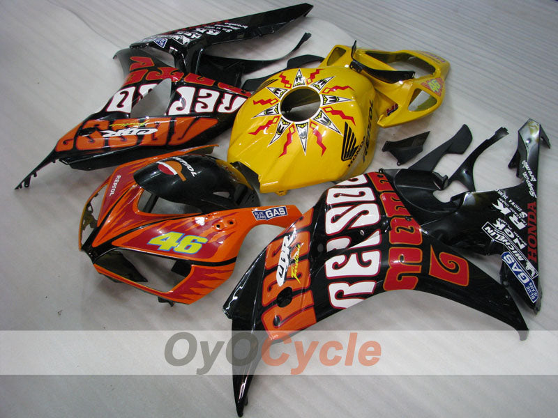 Injection Fairing kit for 06-07 CBR1000RR - Yellow, Black - Rossi #OYO87900645 Secondary image