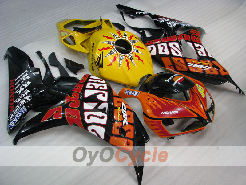 Injection Fairing kit for 06-07 CBR1000RR - Yellow, Black - Rossi #OYO87900645 Main image