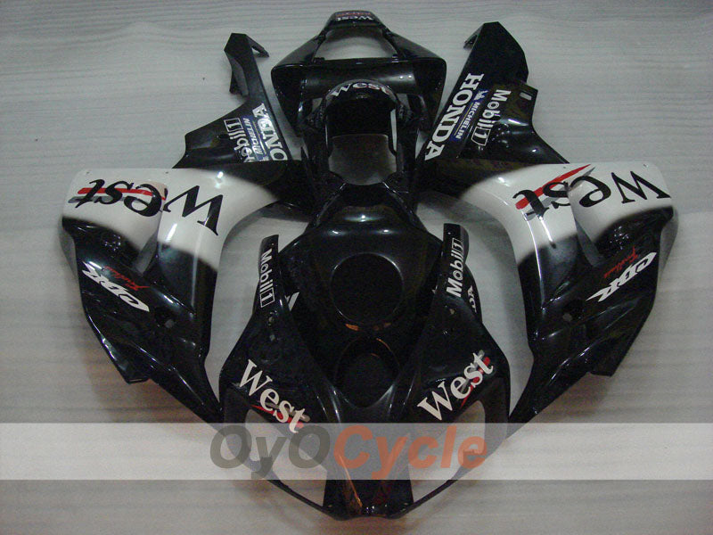 Injection Fairing kit for 06-07 CBR1000RR - White, Black - West #OYO87900653 Secondary image