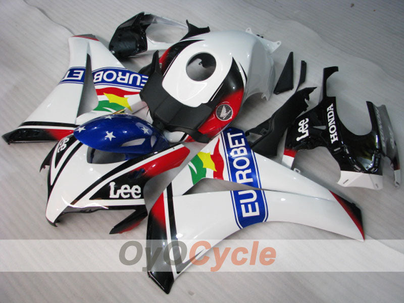 Injection Fairing kit for 08-11 CBR1000RR - White, Black - Eurobet, Lee #OYO87900697
