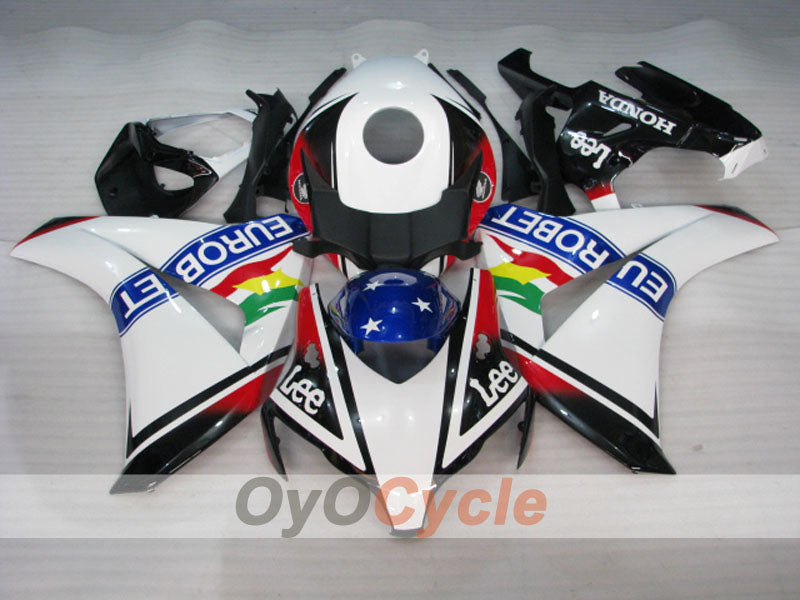 Injection Fairing kit for 08-11 CBR1000RR - White, Black - Eurobet, Lee #OYO87900697