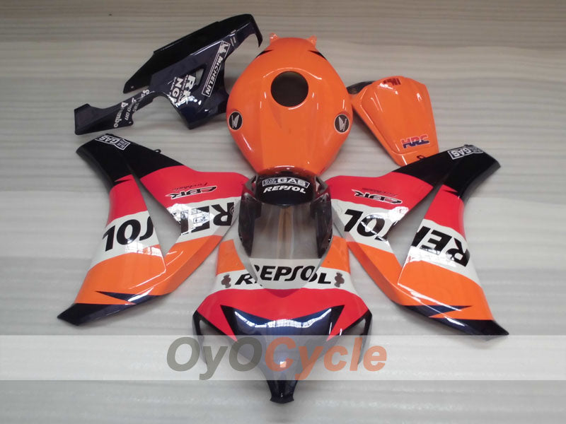 Injection Fairing kit for 08-11 CBR1000RR - Orange, Black - Repsol #OYO87900721