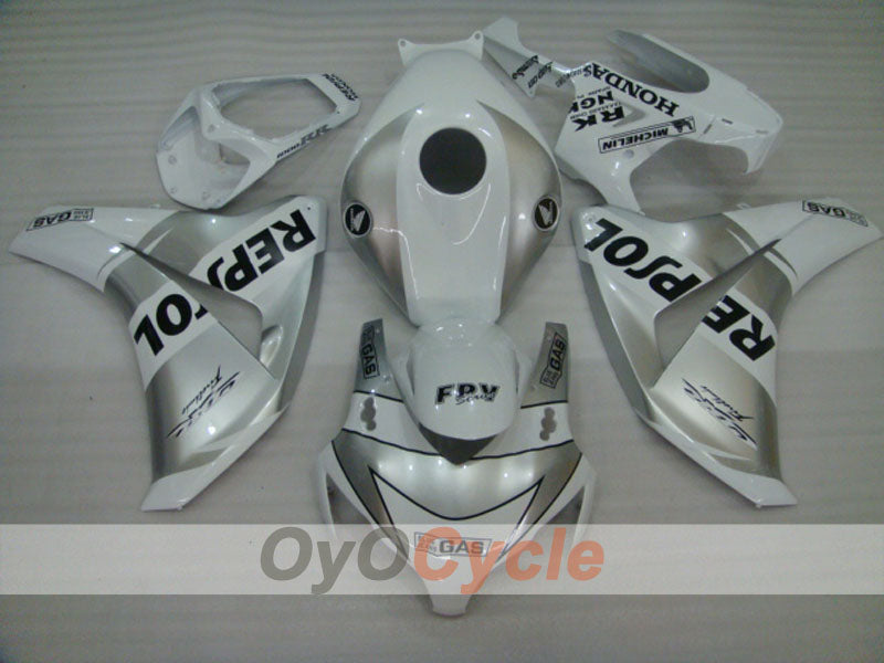 Injection Fairing kit for 08-11 CBR1000RR - White, Silver - Repsol #OYO87900722
