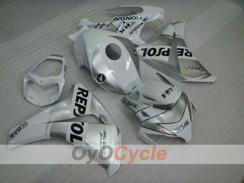 Injection Fairing kit for 08-11 CBR1000RR - White, Silver - Repsol #OYO87900722 Main image