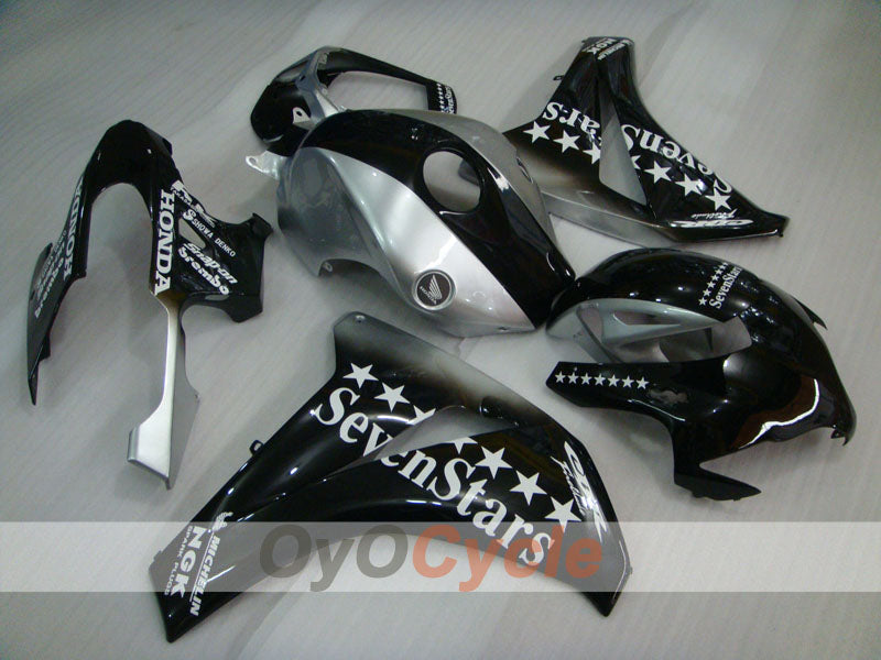 Injection Fairing kit for 08-11 CBR1000RR - Black, Silver - SevenStars #OYO87900727 Main image