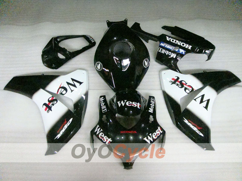 Injection Fairing kit for 08-11 CBR1000RR - White, Black - West #OYO87900729