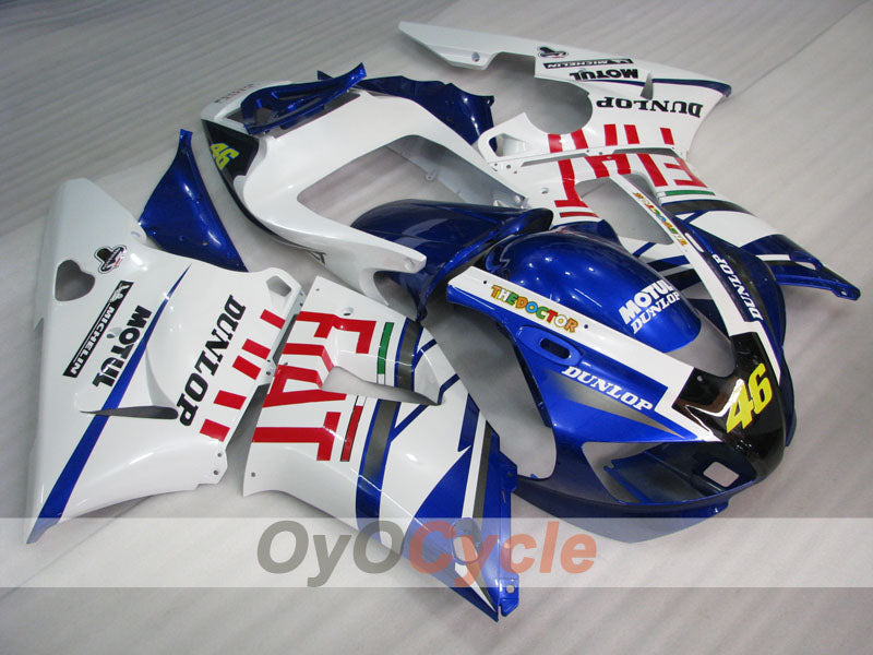 Injection Fairing kit for 98-99 YZF-R1 - Blue, White - DUNLOP, FIAT, MOTUL #OYO87900736 Main image