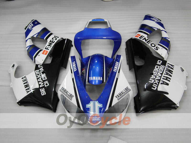 Injection Fairing kit for 98-99 YZF-R1 - White, Black - Factory Style #OYO87900746 Main image