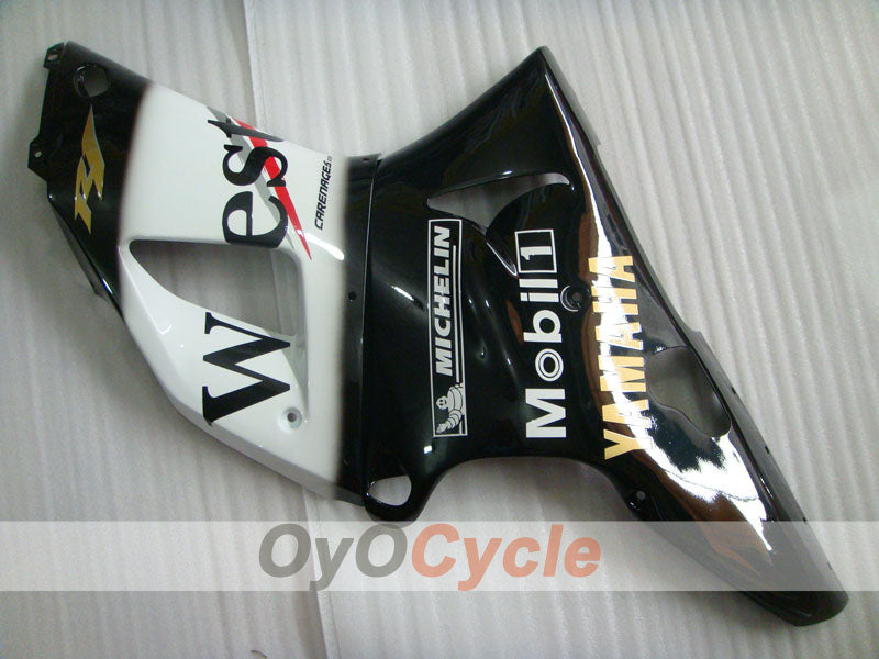 Injection Fairing kit for 98-99 YZF-R1 - White, Black - West #OYO87900757