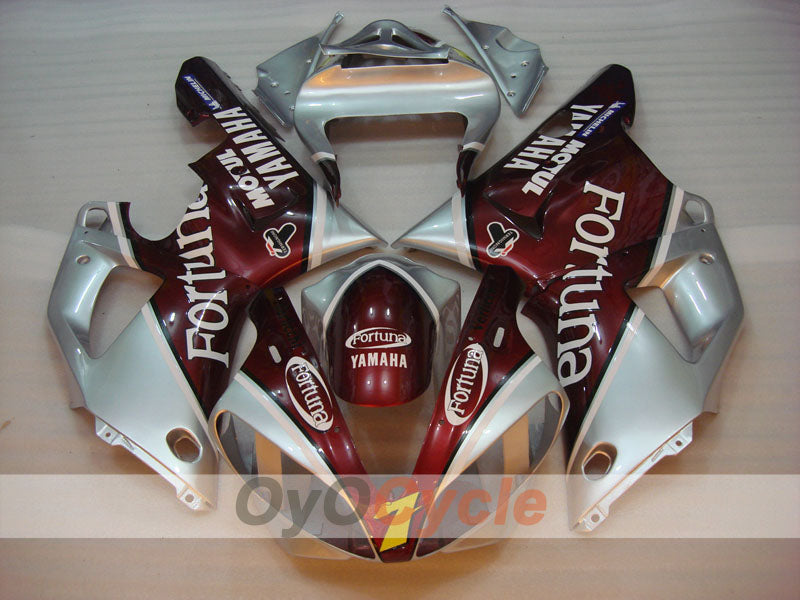 Injection Fairing kit for 00-01 YZF-R1 - Red, Silver - Fortuna #OYO87900769 Secondary image