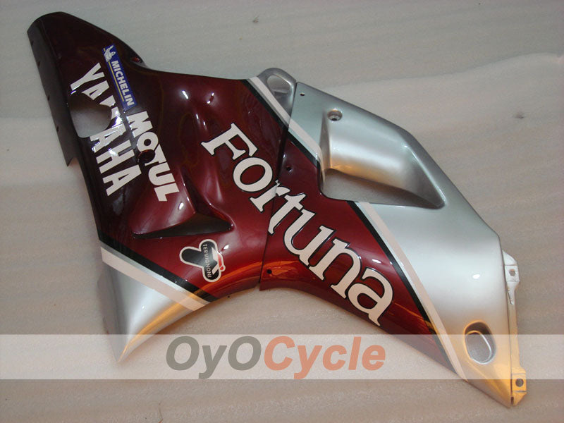 Injection Fairing kit for 00-01 YZF-R1 - Red, Silver - Fortuna #OYO87900769