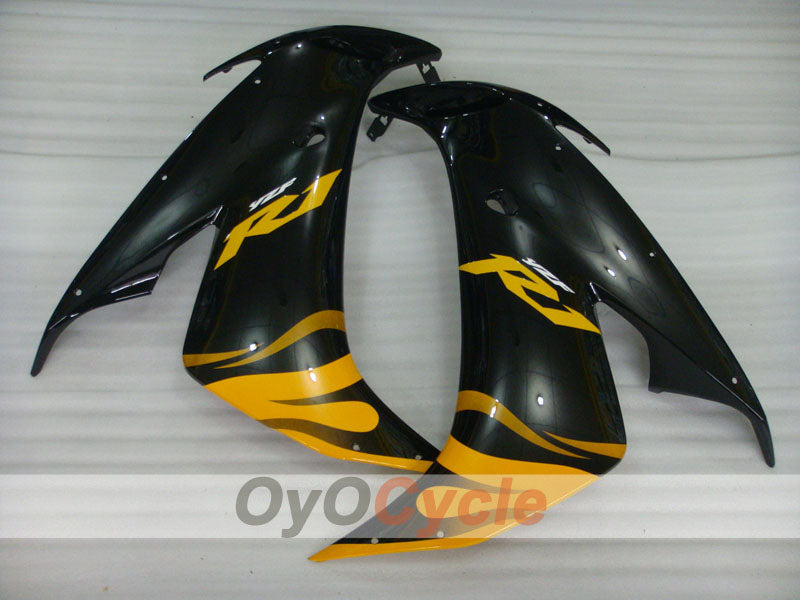 Injection Fairing kit for 04-06 YZF-R1 - Yellow, Black - Flame #OYO87900830