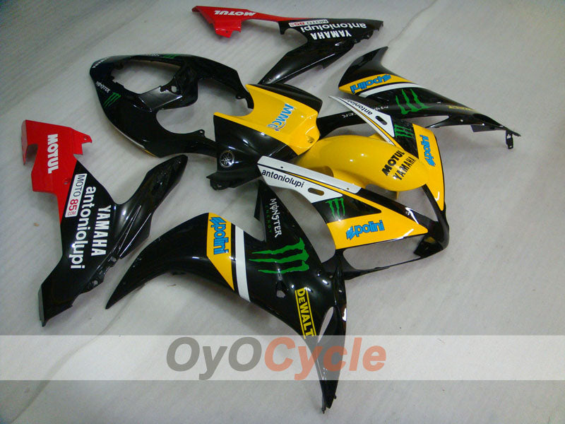 Injection Fairing kit for 04-06 YZF-R1 - Yellow, Black - Monster, MOTUL #OYO87900834
