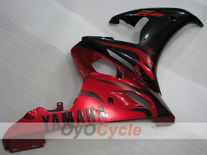 Injection Fairing kit for 03-04 YZF-R6 - Red, Black - Flame #OYO87900908