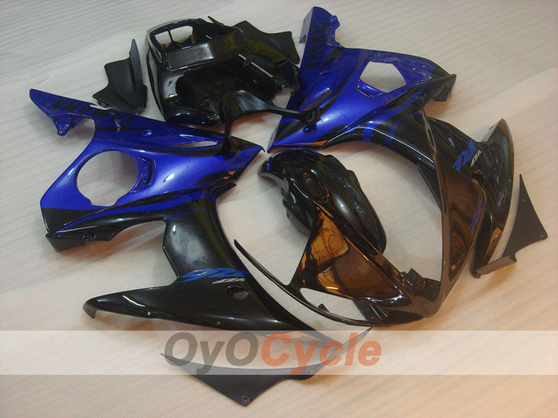 Injection Fairing kit for 03-04 YZF-R6 - Blue, Black - Flame #OYO87900910 Main image