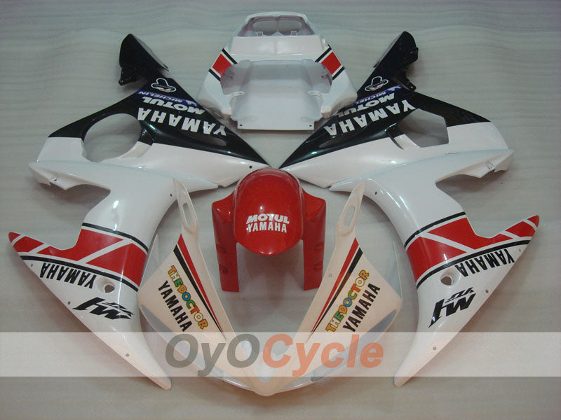 Injection Fairing kit for 05 YZF-R6 - Red, White - MOTUL #OYO87902625