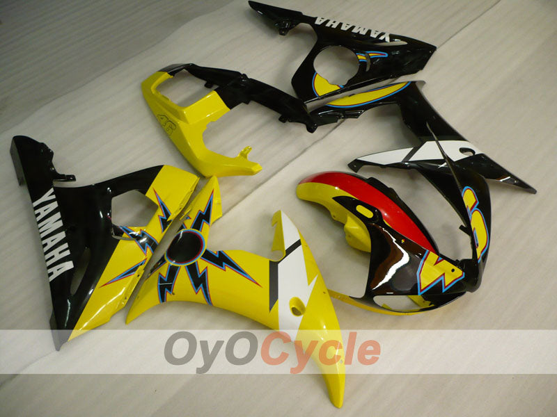 Injection Fairing kit for 03-04 YZF-R6 - Yellow, Black - Factory Style #OYO87900920 Main image