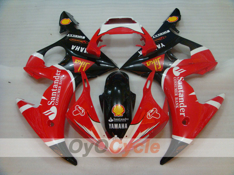 Injection Fairing kit for 05 YZF-R6 - Red, Black - Santander #OYO87902621 Secondary image