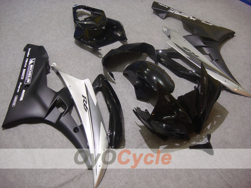Injection Fairing kit for 06-07 YZF-R6 - Black, Silver, Matte - Factory Style #OYO87900946