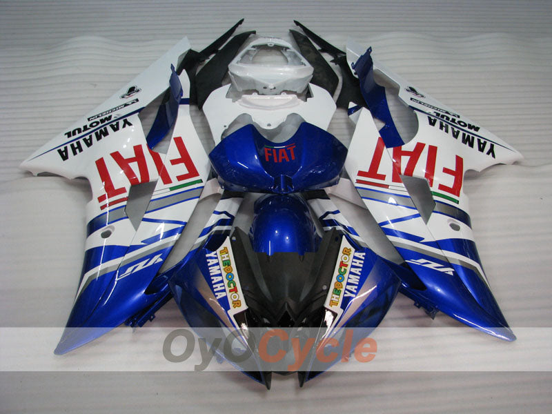 Injection Fairing kit for 08-16 YZF-R6 - Blue, White - FIAT #OYO87900960