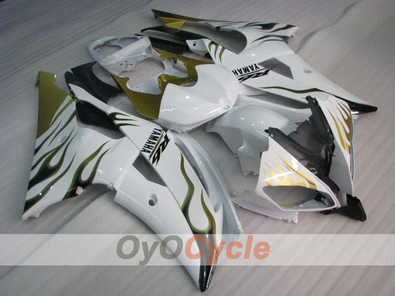 Injection Fairing kit for 08-16 YZF-R6 - Green, White - Flame #OYO87900963