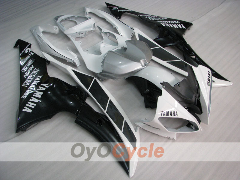 Injection Fairing kit for 08-16 YZF-R6 - White, Black - Factory Style #OYO87900973 Main image