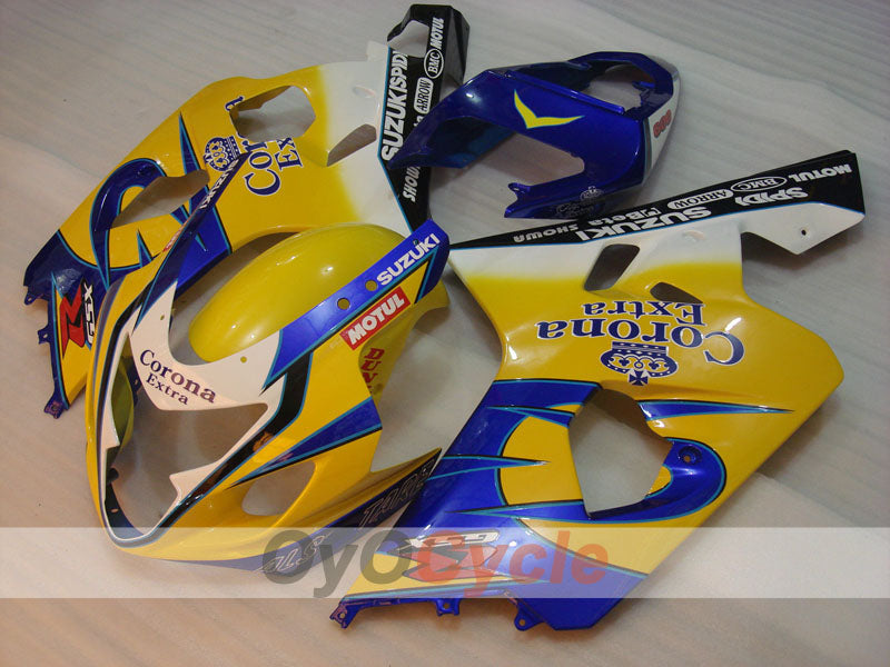 Injection Fairing kit for 04-05 GSX R750 - Yellow, Blue - Corona #OYO87901240 Main image