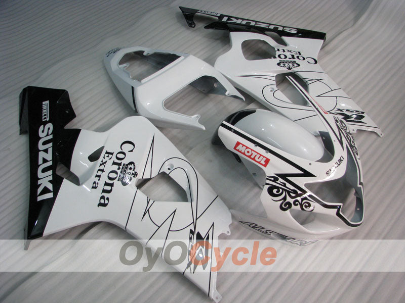 Injection Fairing kit for 04-05 GSXR600 - White, Black - Corona, MOTUL #OYO87901164 Main image